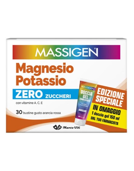 MASSIGEN MAGNESIO POTASSIO SENZA ZUCCHERO 30 BUSTINE EDIZIONE SPECIALE 2025 - Parafarmacia Mostacciano