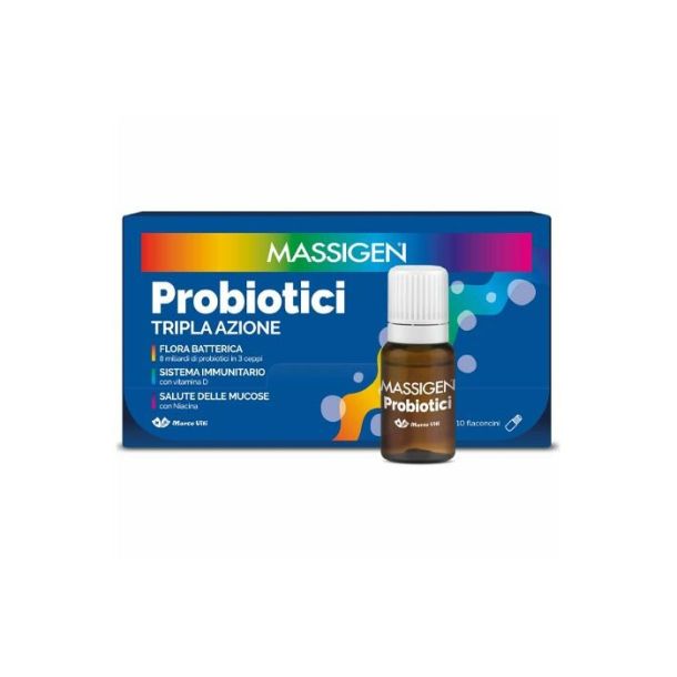 MASSIGEN PROBIOTICI 10 FLACONCINI X 8 ML PREZZO PIENO - Parafarmacia Mostacciano