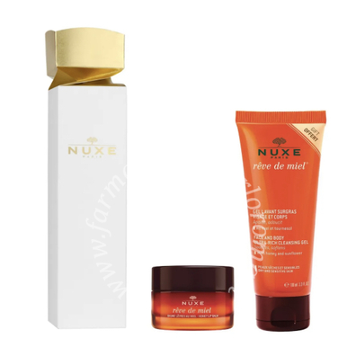 NUXE CRACKER REVE DE MIEL BAUME 15 G + REVE DE MIEL GEL DOCCIA 100 ML - Parafarmacia Mostacciano