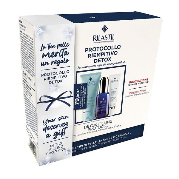 RILASTIL MULTIREPAIR COFANETTO NATALE 1 ACQUA DETERGENTE VISO 50 ML + 1 MULTIREPAIR HA SIERO 30 ML + 1 MULTIREPAIR CREMA NUTRI RIPARATRICE - Parafarmacia Mostacciano