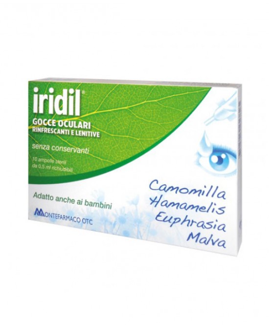 GOCCE OCULARI IRIDIL 10 AMPOLLE MONODOSE RICHIUDIBILI 0,5 ML - Parafarmacia Mostacciano