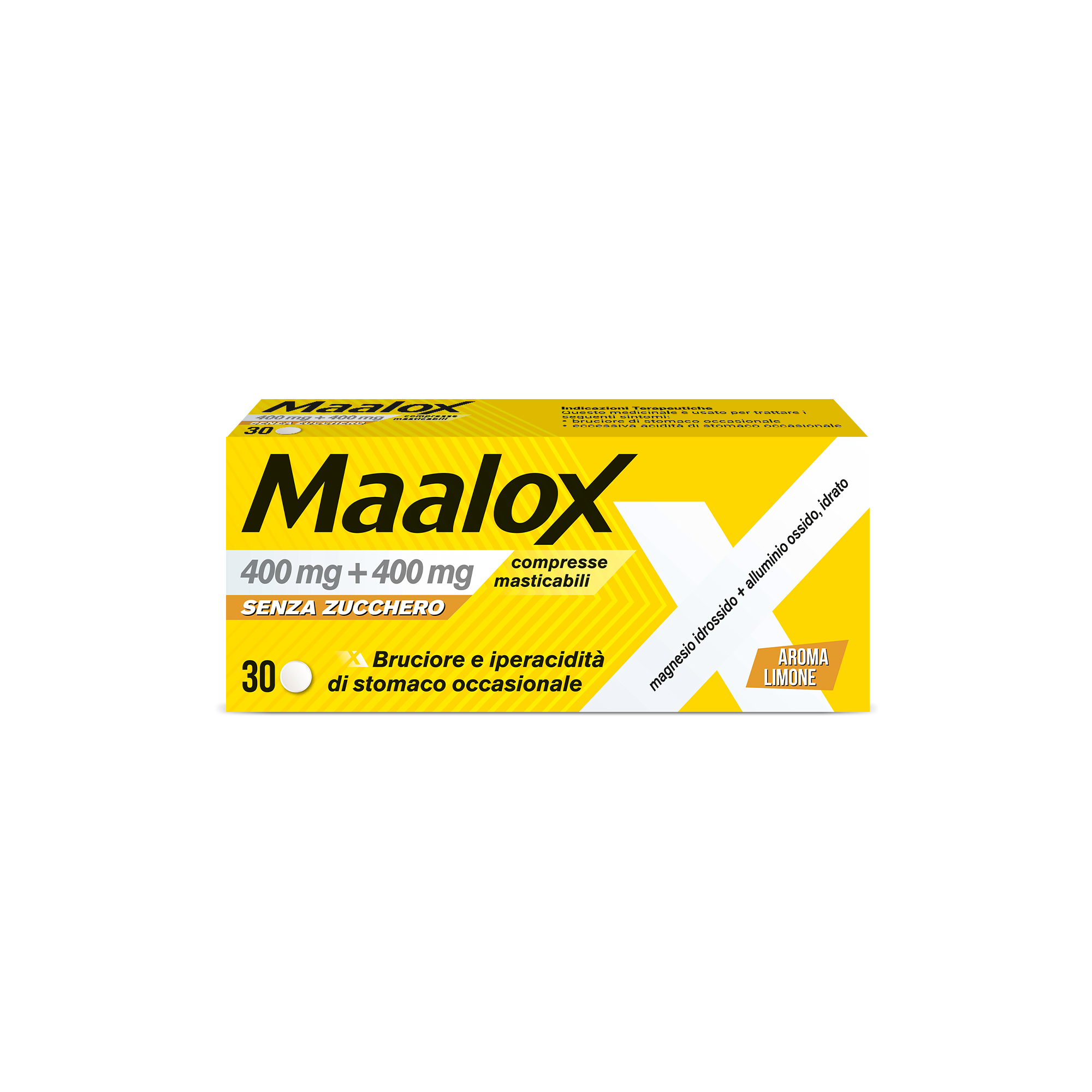 MAALOX*S/Z 30CPR LIMO400+400MG - Parafarmacia Mostacciano