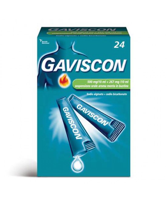 GAVISCON*24BUST 500+267MG/10ML - Parafarmacia Mostacciano