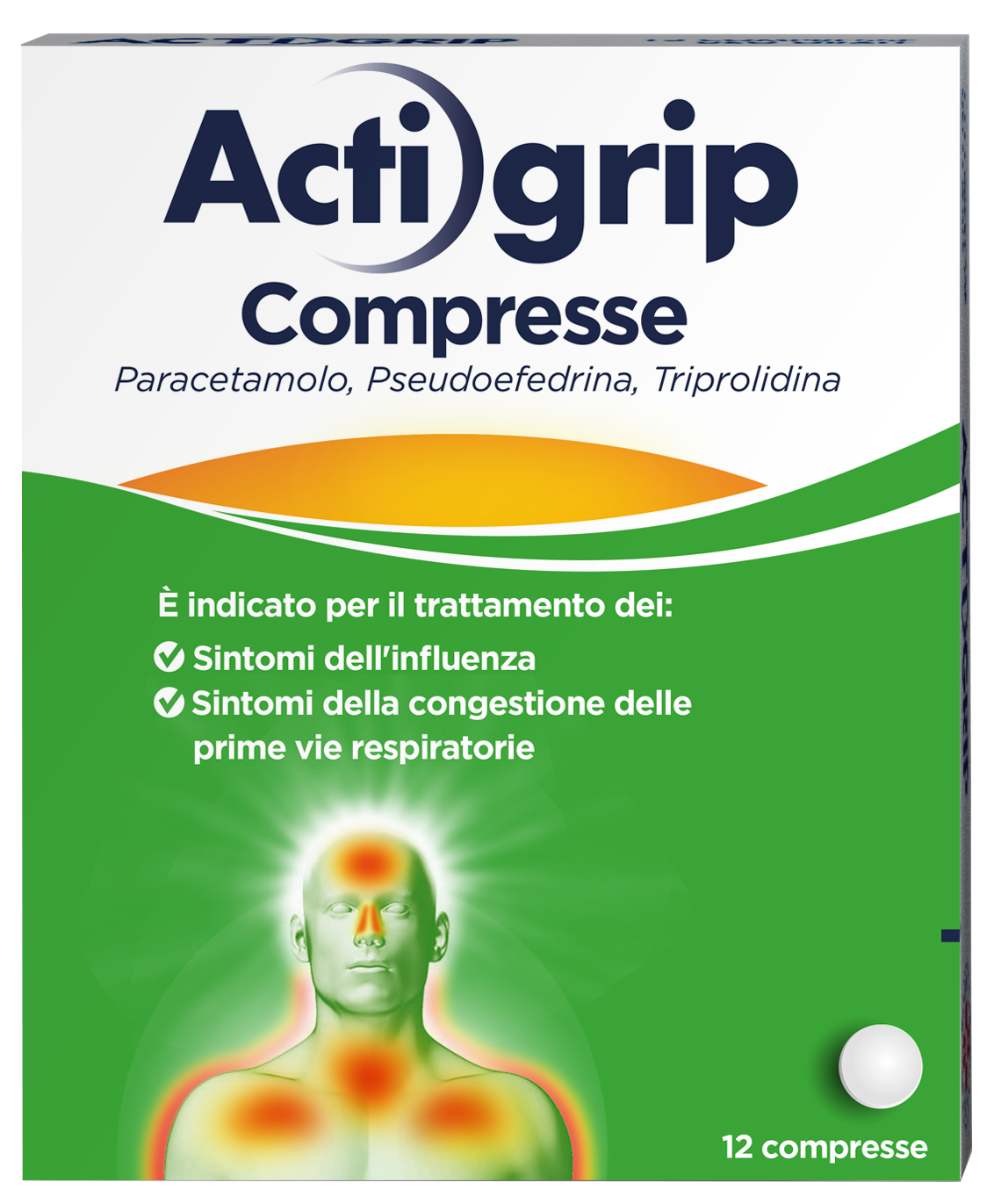 ACTIGRIP*12CPR 2,5+60+500MG - Parafarmacia Mostacciano