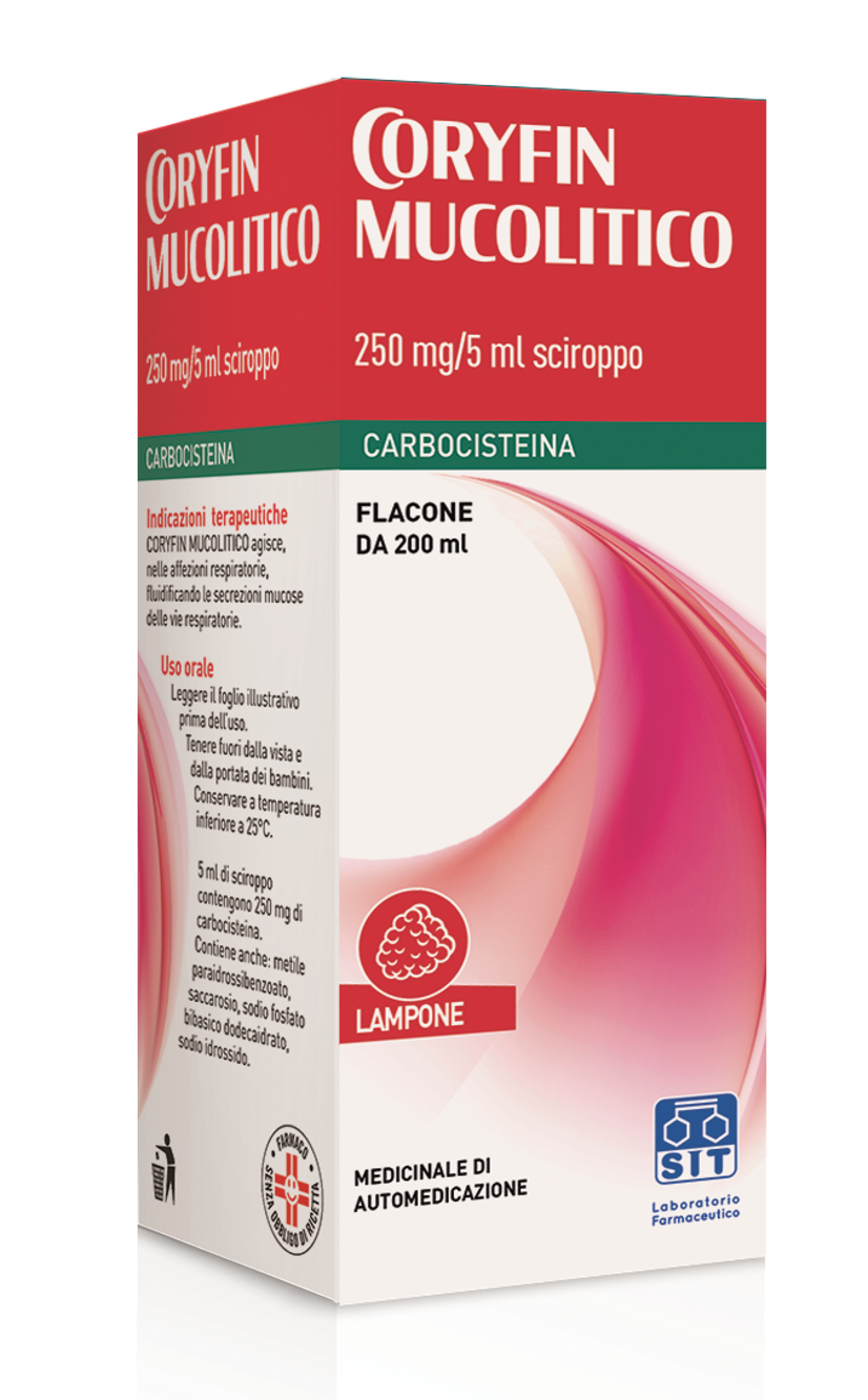 CORYFIN MUCOLITICO*SCIR 200ML - Parafarmacia Mostacciano