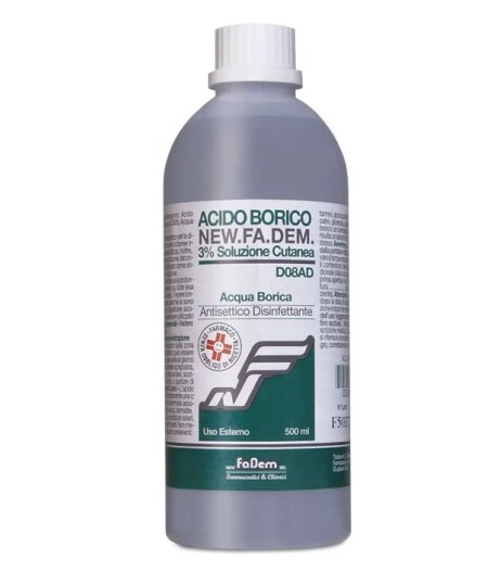 ACIDO BORICO NEW F*3% FL 500ML - Parafarmacia Mostacciano