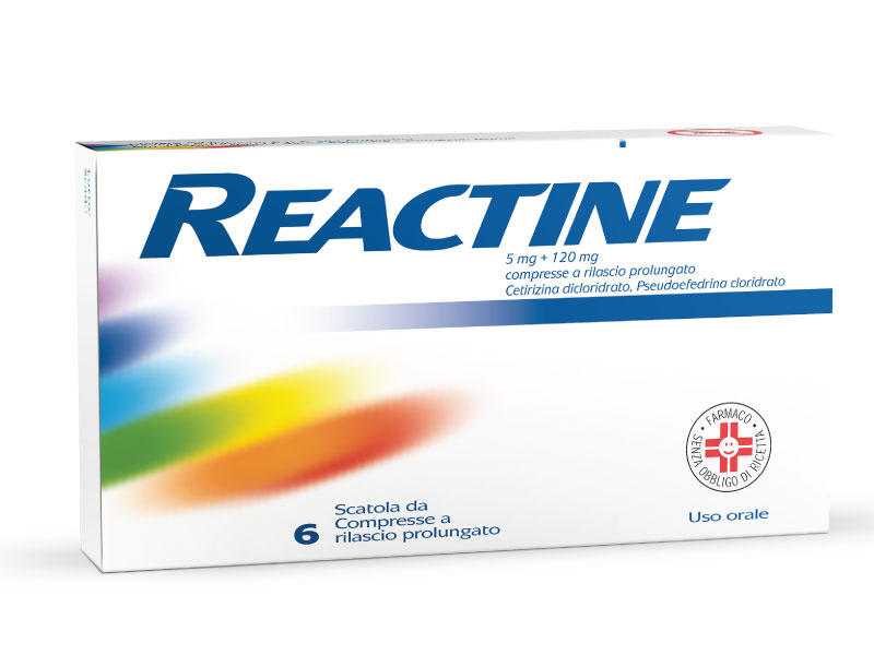 REACTINE*6CPR 5MG+120MG RP - Parafarmacia Mostacciano