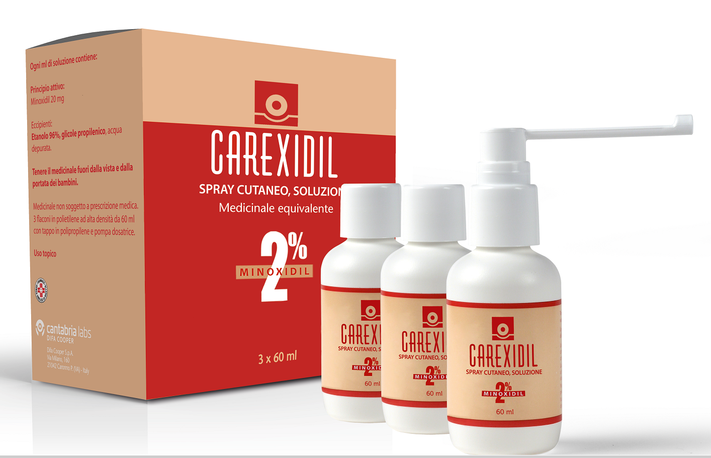 CAREXIDIL*3FL SOLUZ CUT 60ML2% - Parafarmacia Mostacciano