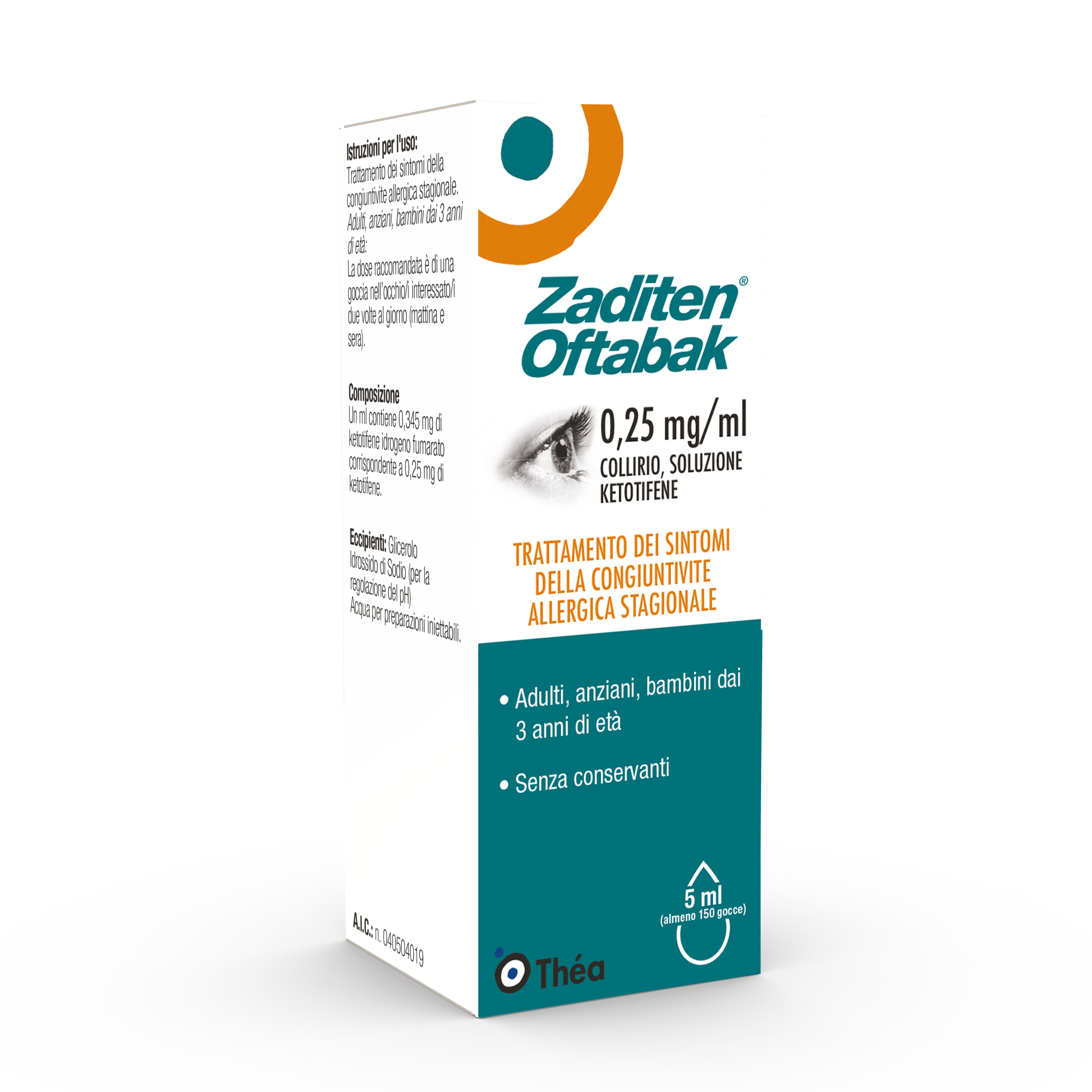 ZADITEN OFTABAK*COLL FL 5ML - Parafarmacia Mostacciano