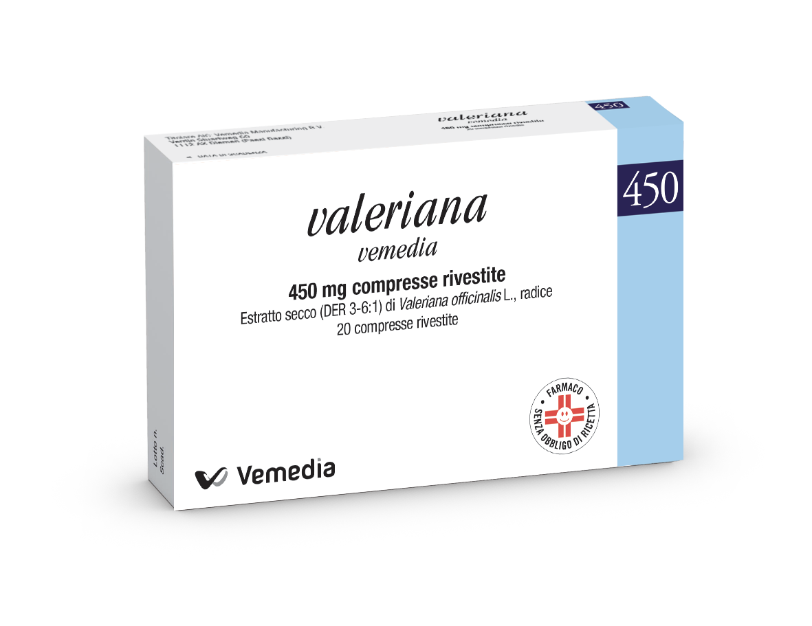 VALERIANA VEMEDIA*20CPR RIV450 - Parafarmacia Mostacciano
