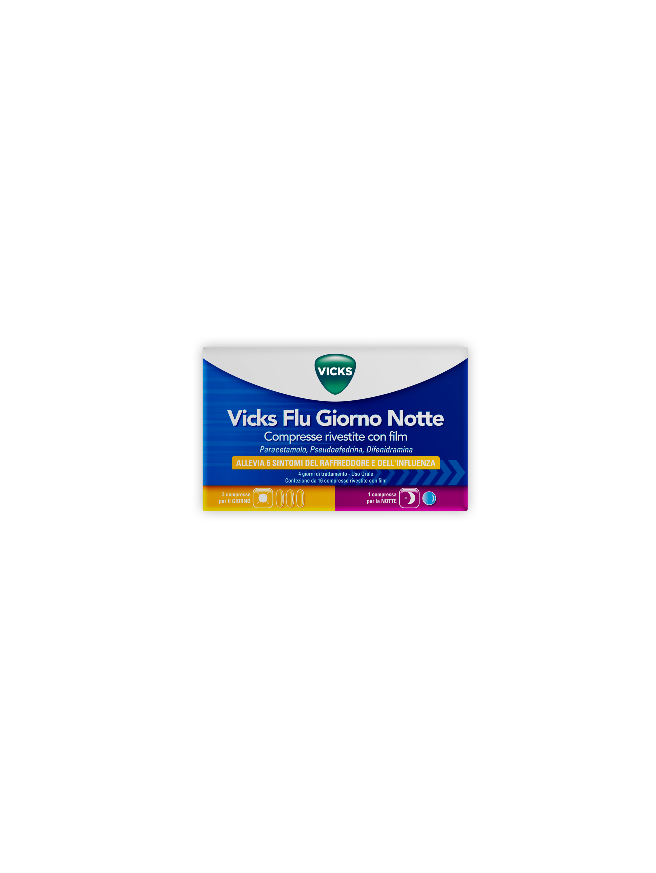 VICKS FLU GIORNO NOTTE*12+4CPR - Parafarmacia Mostacciano