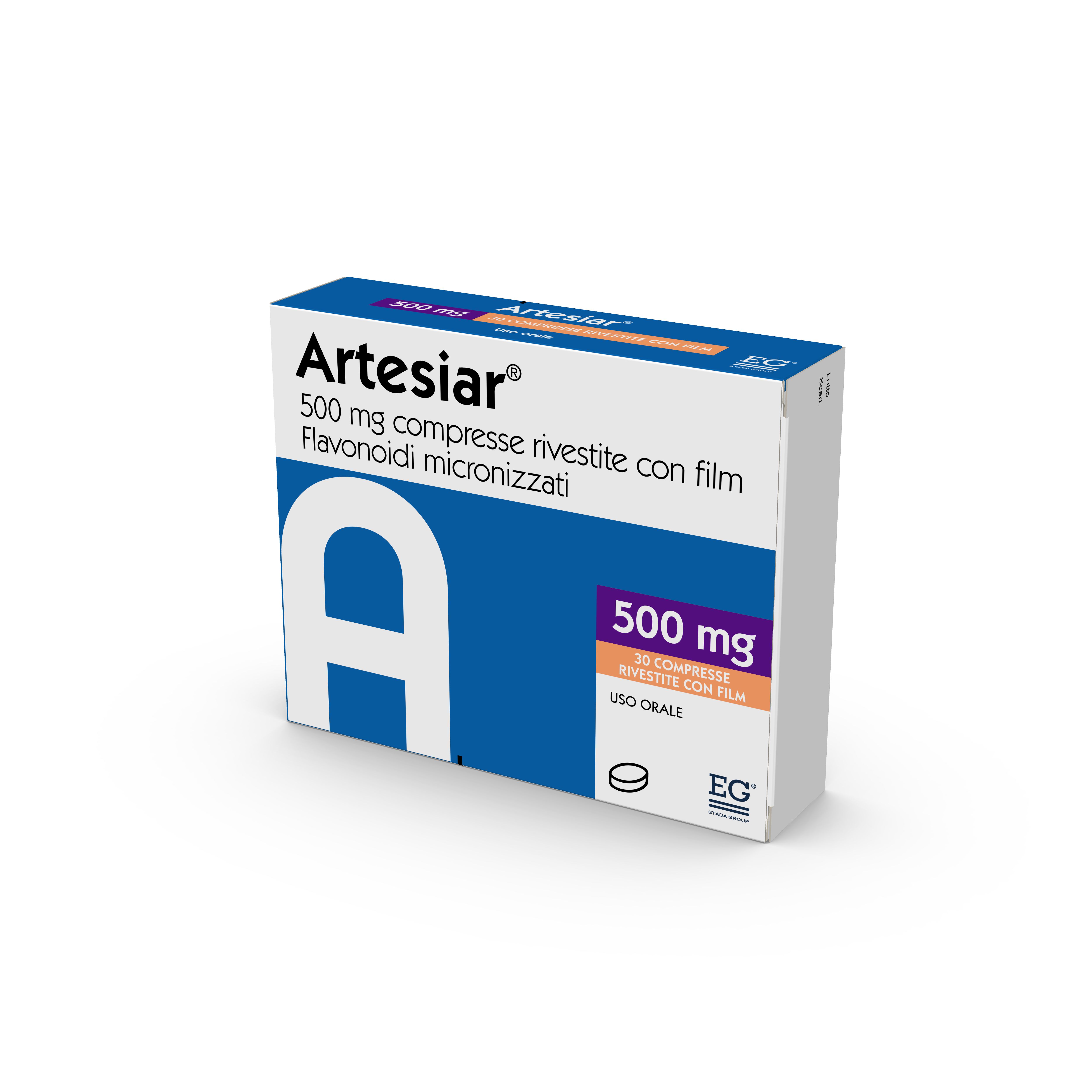 ARTESIAR*30CPR RIV 500MG - Parafarmacia Mostacciano