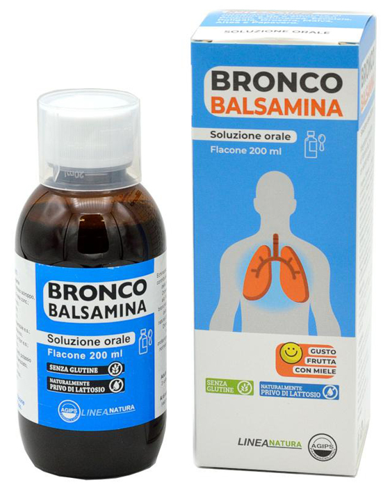 BRONCOBALSAMINA SOLUZIONE ORALE 200 ML GUSTO FRUTTA CON MIELE - Parafarmacia Mostacciano