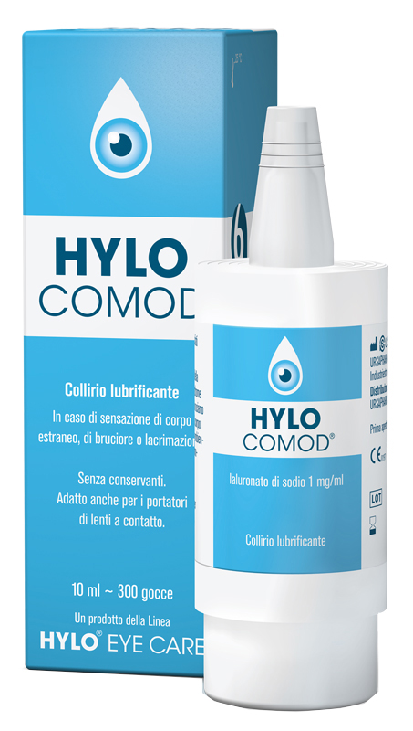 HYLO-COMOD GOCCE OCULARI IALURONATO DI SODIO 0,1%  FLACONCINO 10 ML - Parafarmacia Mostacciano
