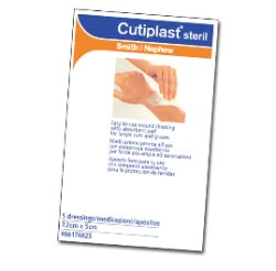 MEDICAZIONE CUTIPLAST STERIL ADESIVA SUPPORTO IN TNT ADESIVO POLIACRILATO IPOLLERGENICO TAMPONE NON ADERENTE 15X38 CM 5 PEZZI - Parafarmacia Mostacciano