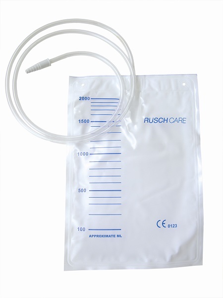 SACCA DI DRENAGGIO LETTO PER INCONTINENZA 2000ML IN PVC CON TUBO DI RACCORDO 130CM DIAMETRO 5X7MM MONOUSO 30 PEZZI - Parafarmacia Mostacciano