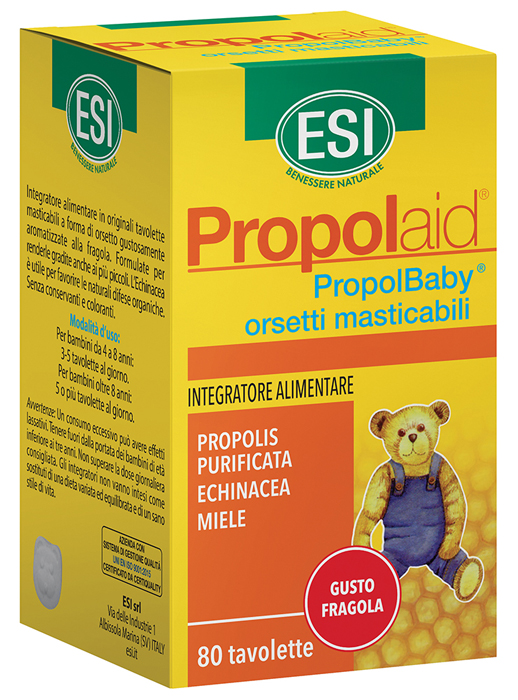 ESI PROPOLAID PROPOLBABY ORSETTI 80 COMPRESSE MASTICABILI - Parafarmacia Mostacciano