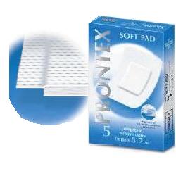GARZA PRONTEX SOFT PAD COMPRESSA 5X7 CM 5 PEZZI - Parafarmacia Mostacciano