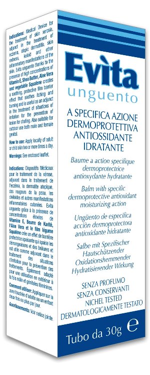 EVITA UNGUENTO A SPECIFICA AZIONE DERMOPROTETTIVA ANTIOSSIDANTE IDRATANTE 30 ML - Parafarmacia Mostacciano