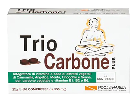 TRIOCARBONE PLUS 40 COMPRESSE - Parafarmacia Mostacciano