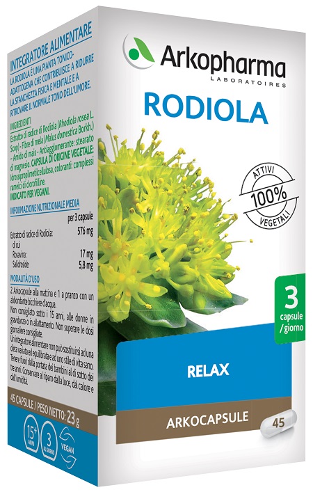ARKO CAPSULE RODIOLA 45 CAPSULE - Parafarmacia Mostacciano