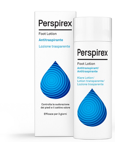 PERSPIREX FOOT LOTION ANTITRASPIRANTE LOZIONE TRASPARENTE SUDORAZIONE E CATTIVO ODORE PIEDI 100 ML - Parafarmacia Mostacciano