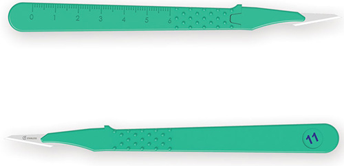 BISTURI MONOUSO E STERILE NUMERO 11. LAMA IN ACCIAIO INOX SALDATA ALL'INTERNO DI UN MANICO IN ABS LEGGERO ED ERGONOMICO. ASSICURANO AFFILATURA E UN PERFETTO CONTROLLO DEL TAGLIO - Parafarmacia Mostacciano
