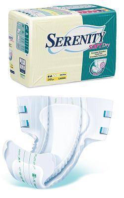 PANNOLONE PER INCONTINENZA SERENITY SOFTDRY FORMATO SUPER TAGLIA MEDIUM 30 PEZZI - Parafarmacia Mostacciano