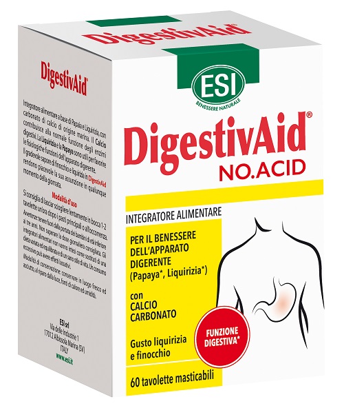 ESI DIGESTIVAID NO ACID 60 TAVOLETTE - Parafarmacia Mostacciano