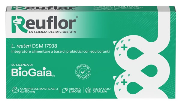 REUFLOR 10 COMPRESSE MASTICABILI AROMA LIMONE - Parafarmacia Mostacciano
