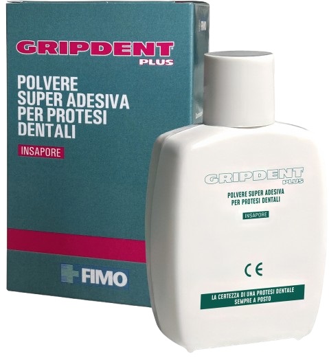 GRIPDENT PLUS POLVERE SUPER ADESIVA PER PROTESI DENTALI 40 G - Parafarmacia Mostacciano