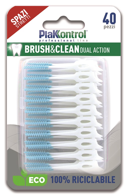 PLAKKONTROL BRUSH & CLEAN SCOVOLINI SPAZI STRETTI 40 PEZZI - Parafarmacia Mostacciano