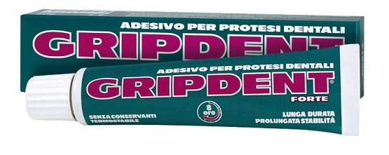 GRIPDENT FORTE ADESIVO PER PROTESI DENTARIA 40 G - Parafarmacia Mostacciano