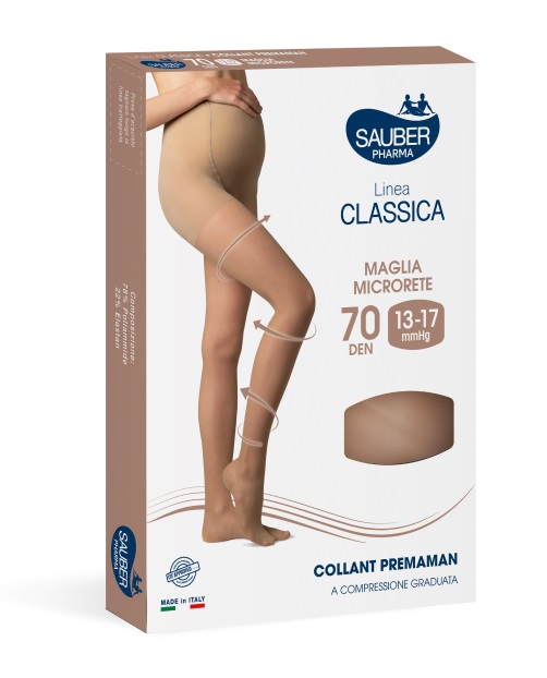 SAUBER COLLANT PREMAMAN 140 DENARI MAGLIA MICRORETE NEUTRO BEIGE 2 LINEA CLASSICA - Parafarmacia Mostacciano