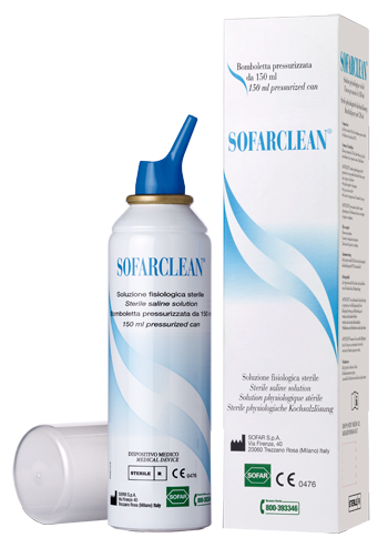 SOLUZIONE FISIOLOGICA SOFARCLEAN 150ML IN BOMBOLETTA PRESSURIZZATA - Parafarmacia Mostacciano