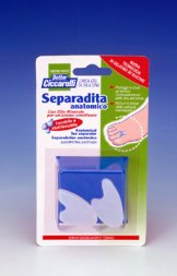 SEPARADITA ANATOMICO PER PIEDE REALIZZATO IN GEL DI SILICONE BIANCO SEMITRASPARENTE SAGOMATO IGIENEPIEDE 2 PEZZI - Parafarmacia Mostacciano