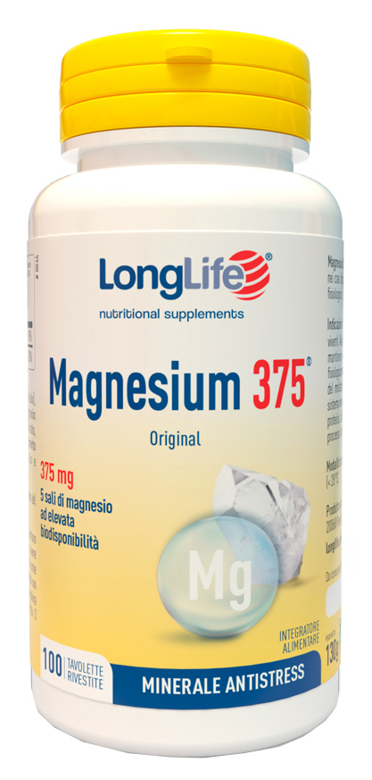 LONGLIFE MAGNESIUM 375 MG 100 TAVOLETTE - Parafarmacia Mostacciano