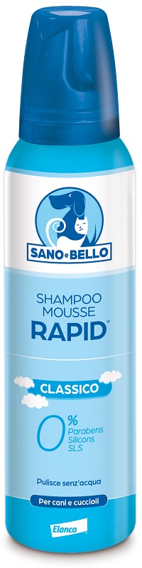 SANO E BELLO SHAMPOO MOUSSE RAPID CLASSICO FLACONE 300 ML PER LAVAGGIO SENZ'ACQUA - Parafarmacia Mostacciano