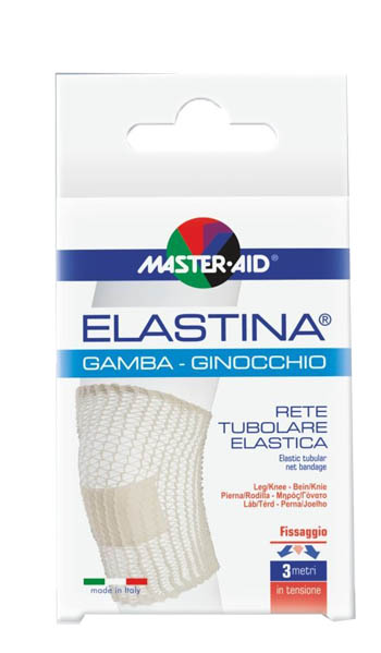 RETE TUBOLARE ELASTICA IPOALLERGENICA MASTER-AID ELASTINA GAMBA/GINOCCHIO 3 MT IN TENSIONE CALIBRO 5 CM - Parafarmacia Mostacciano