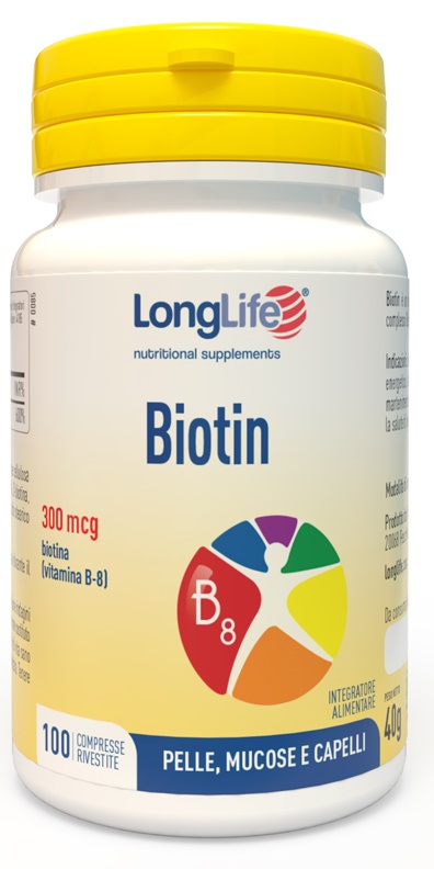 LONGLIFE BIOTIN 100 COMPRESSE - Parafarmacia Mostacciano