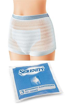 MUTANDINA ELASTICA RETTANGOLARE A RETE SERENITY M 3 PEZZI - Parafarmacia Mostacciano