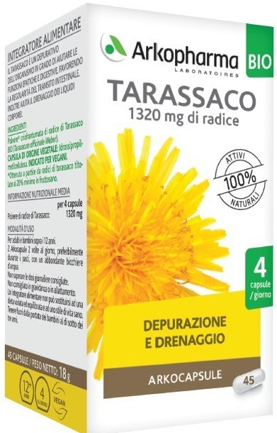 ARKO CAPSULE TARASSACO BIO 45 CAPSULE - Parafarmacia Mostacciano