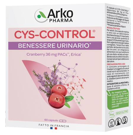 CYS CONTROL 60 CAPSULE CON ERICA - Parafarmacia Mostacciano