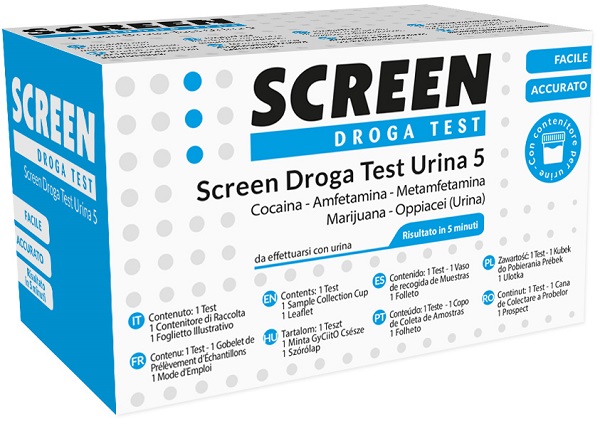 TEST DROGA SCREEN RILEVAZIONE 5 DROGHE NELL'URINA - Parafarmacia Mostacciano