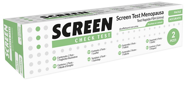 TEST RAPIDO PER L'INDIVIDUAZIONE DI FSH NELL'URINA CHE AIUTA AD INDIVIDUARE LA MENOPAUSA SCREEN CHECK TEST MENOPAUSA/FSH 2 PEZZI - Parafarmacia Mostacciano