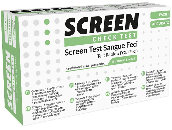 TEST RAPIDO CHE RILEVA LA PRESENZA DI SANGUE OCCULTO NELLE FECI 1 PEZZI SCREEN TEST SANGUE FECI 1 PEZZO - Parafarmacia Mostacciano