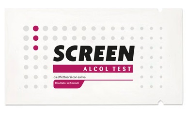 ALCOL TEST MONOUSO RILEVA ALCOL NELL'ORGANISMO TRAMITE SALIVA SCREEN ALCOL TEST - Parafarmacia Mostacciano