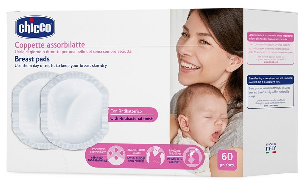 CHICCO COPPETTA ASSORBILATTE ANTIBATTERICA 60 PEZZI - Parafarmacia Mostacciano
