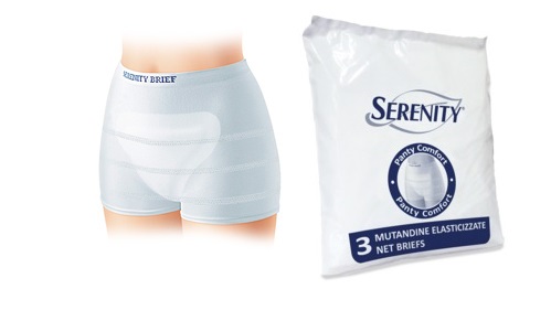 MUTANDINA A RETE PER INCONTINENZA SERENITY PANTY COMFORT S 3 PEZZI - Parafarmacia Mostacciano
