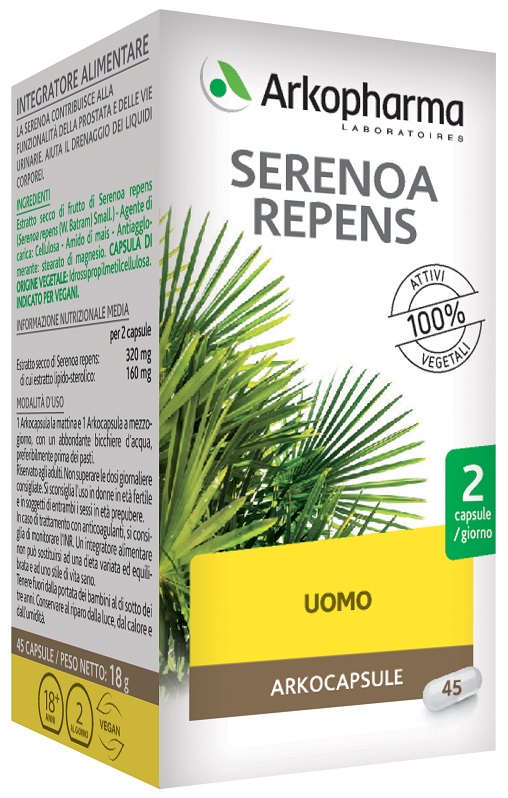 SERENOA REPENS 45 VEGI CAPSULE - Parafarmacia Mostacciano